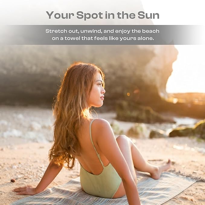 Refinery No. 1 Turkish Beach Towel, Oversized Quick Dry Lightweight, Sand Free, Pool and Swim Towel (Mint)