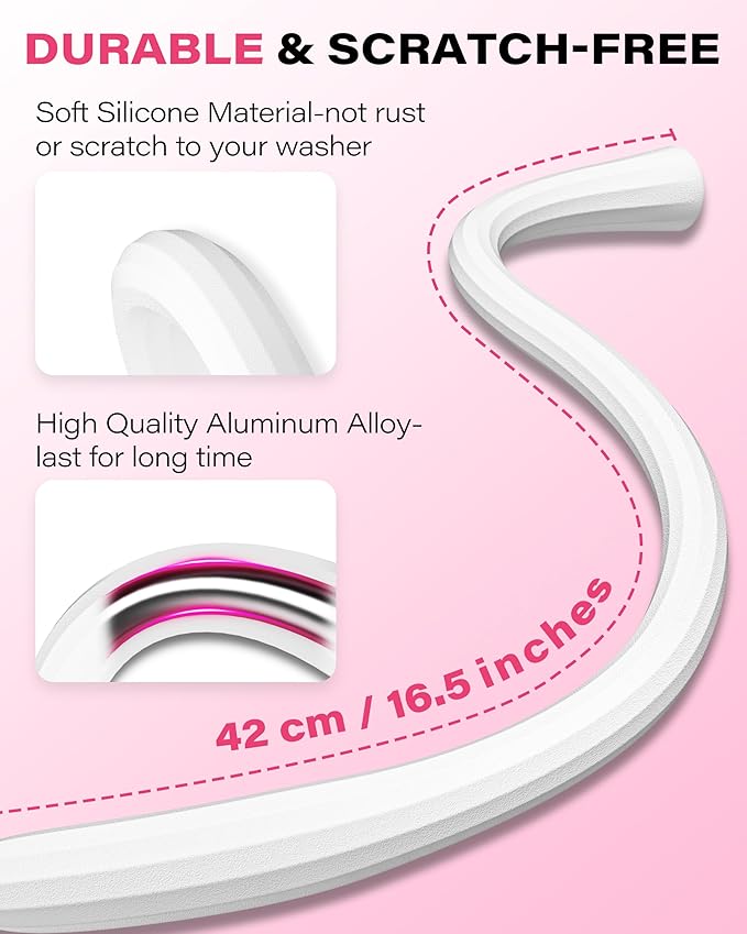 A2C Flexible Phone Holder for Treadmill, Peloton, Stroller, Shopping Cart, Desk, Portable Gooseneck 16.5” Long Arm Phone Mount for 4.7”-6.5" Smartphones, Gym Accessories for Women, Pink