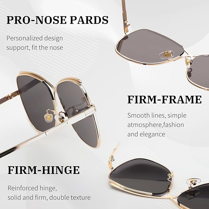 FEISEDY Womens Cute Sunglasses Oversized Butterfly X Shape Design Cateye Lady Sunglasses B2738