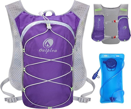 Small Lightweight Running Hydration Vest with 2L Water Bladder for Race, Lightweight Water Backpack Hydropack for Hiking