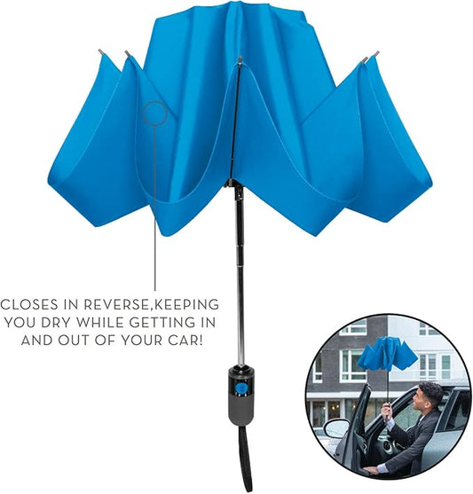 UnbelievaBrella™ Reverse Printed Compact 47" Arc Umbrella