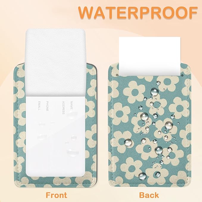 Vintage Cream Daisy 3 Pack PU Leahter Luggage Tag with Stainless Steel Loop, Pastel Pink Floral Checkerboard Travel Suitcase Labels with Privacy Cover ID Label Quickly Spot for Bags