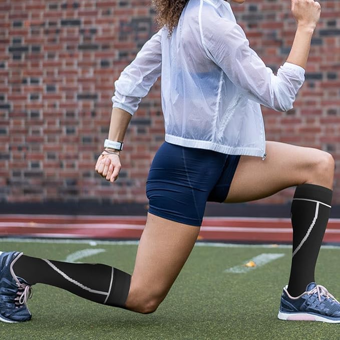 Compression Socks for Women Men Circulation Knee High 8 Pairs for Nurses, Running, Travel, Athletic