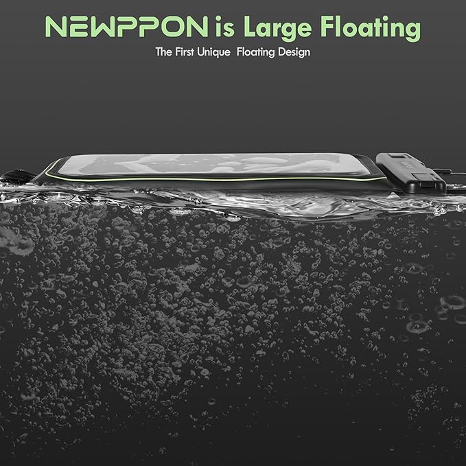 10.5" Large Floating Waterproof Phone Pouch - 2 Pack Float Clear Cell Holder Protector with Lanyard - Universal Floatable Water Proof Dry Bag for iPhone Samsung Galaxy for Beach Swimming Pool