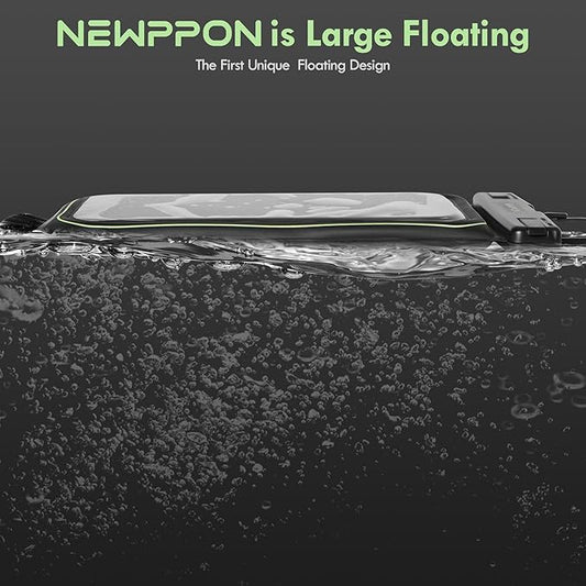 10.5" Large Floating Waterproof Phone Pouch - 2 Pack Float Clear Cell Holder Protector with Lanyard - Universal Floatable Water Proof Dry Bag for iPhone Samsung Galaxy for Beach Swimming Pool