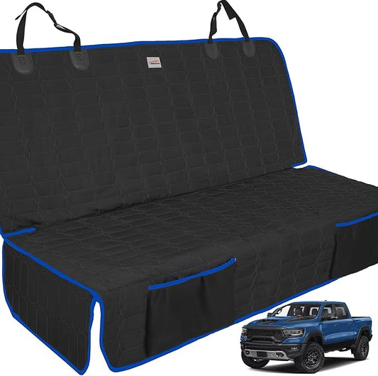Back Seat Cover for Dogs, Washable Bench Seat Covers for Trucks,Nonslip Truck Seat Cover Protector for F150/Ram1500/GMC Sierra/Toyota/Chevrolet Silverado,Car Seat Covers for Dogs