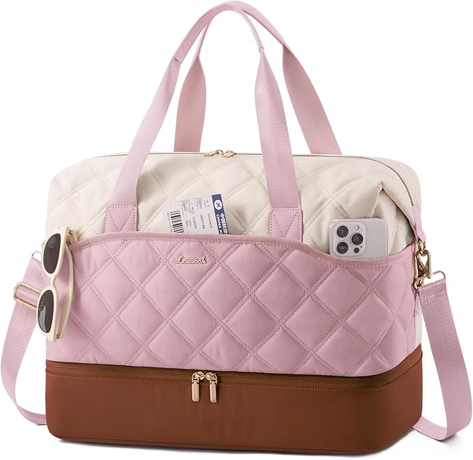 LOVEVOOK Weekender Bags for Women with Shoe Compartment, Lightweight Travel Duffle Bag with Wet Pocket, Hospital Overnight Bags for Women Labor Delivery, Personal Item Carry On Bag for Gym, Sport