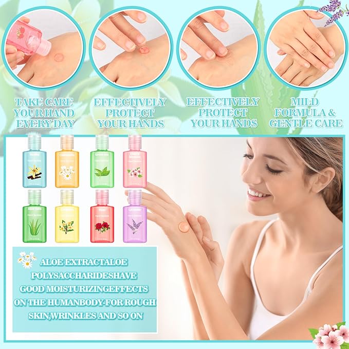 Frienda 24 Pcs Mini Hand Sanitizers Bulk Travel Size Scented Hand Sanitizer 1 Fl oz for Guest Xmas Christmas Stocking Stuffers Teacher Nurse Coworker Teacher Office Gift Homeless Care Package Supplies