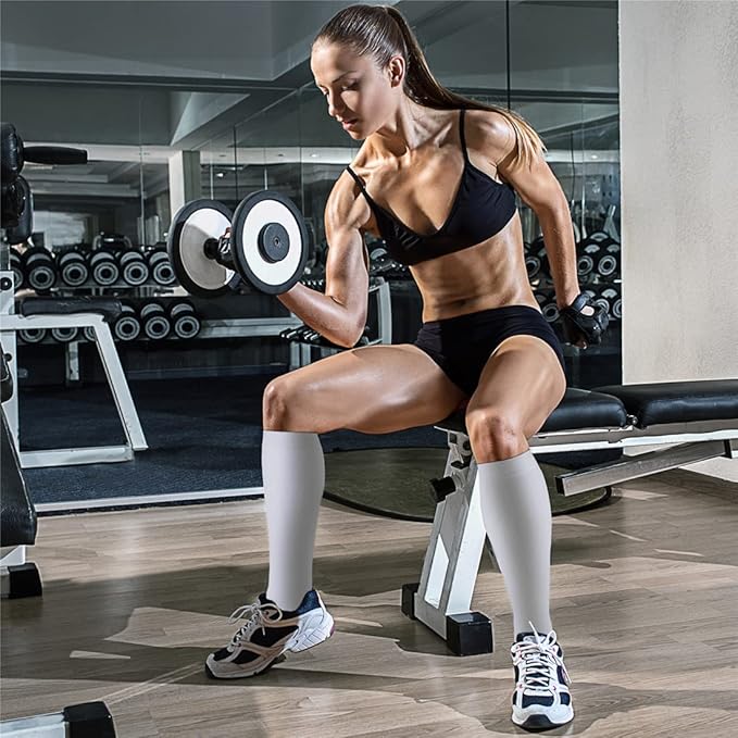 CHARMKING Compression Socks for Women and Men Circulation 4 Pairs 15-20 mmHg Best Support for Athletic Running Cycling