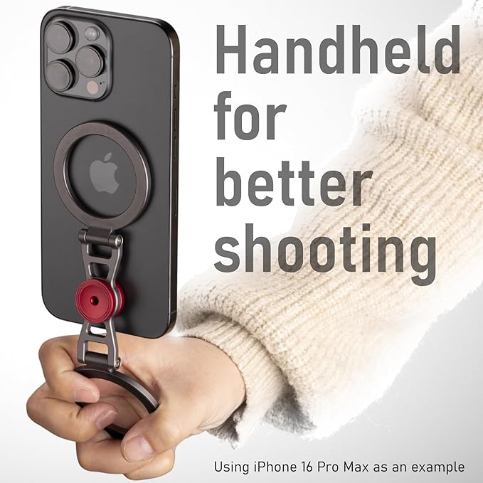 Magnetic Phone Stand & Fidget Spinner Combo– Hands-Free Holder for iPhone 12-17/MagSafe Cases – Dual Magnetic Rings, Strong Adhesion, Stress Relief Accessory for Home/Office/Travel/Gym