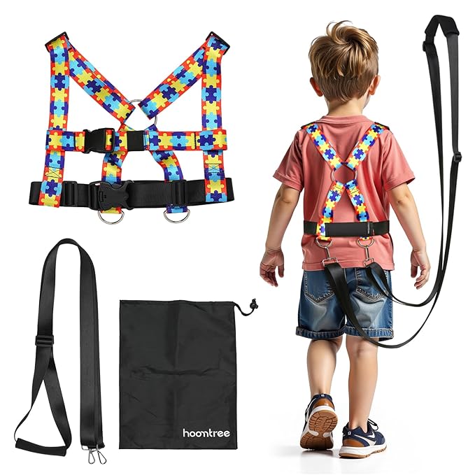 Safety Harness Leash for Special Needs Child Aged 3-6 Years Ajustable, Sturdy Walking Harness for Older Children with Grab Handle, Keeping Active ADHD/ASD Autism Kids Safe in Public