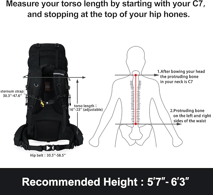 N NEVO RHINO Internal Frame Hiking Backpack 50/60/65/70/80L, Mountain Climbing Camping Backpack Daypack Waterproof Rain Cover | Mountain Climbing, Camping Backpack, Daypack, Waterproof, Rain Cover