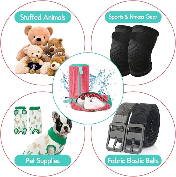 Shoe Washing Machine Bag, Laundry Shoe Bag for Washer and Dryer, Reusable Microfiber Shoe Cleaning Bag with Durable Zipper for Tennis Shoes, Sneakers, Running Shoes, Pink and Green, 2 Piece