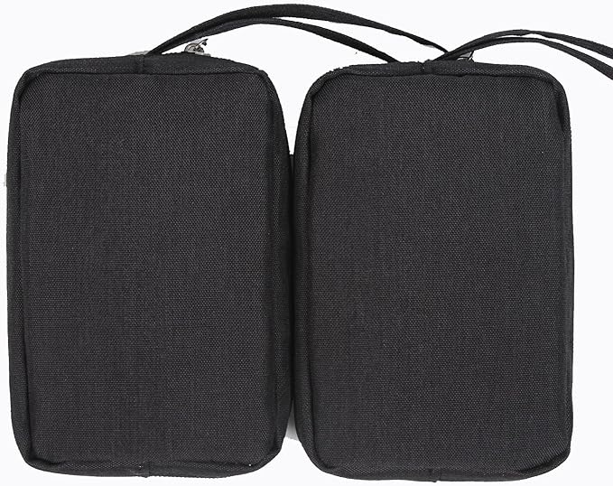 2 Pieces Small Zippered Pouch, Portable Electronics Soft Organizer, Little Toiletry Carry Bag Mini Cosmetic Makeup Bag, Coin Purse Wallet, Travel Accessories Make up Case for Purse,Storage Black