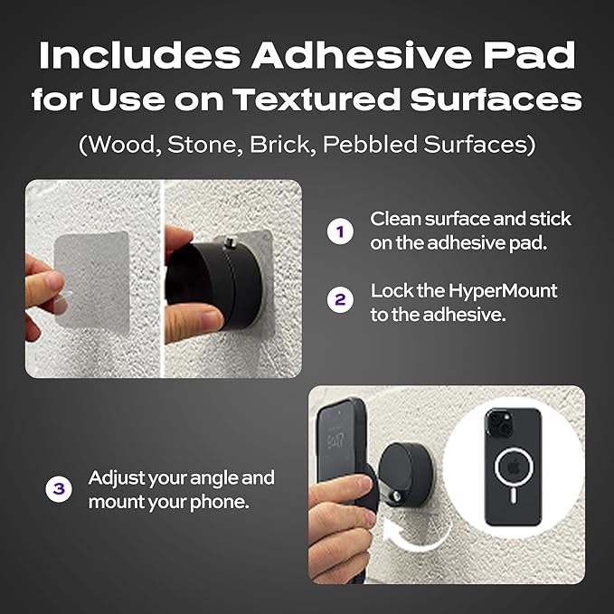 Statik HyperMount® Vacuum Phone Mount - Magnetic Phone Holder, Vacuum Seal Car Phone Mount, Use It on Smooth Surfaces, Compatible with Apple MagSafe, Magnetic Rings Included for Android Devices