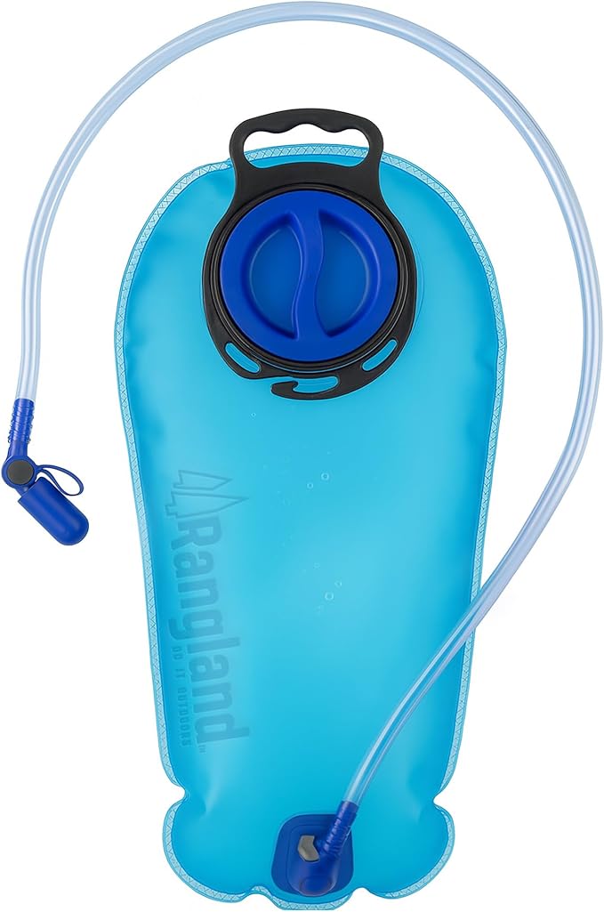 Hiking Backpack with XL Water Bladder (4L, 135oz) Wide-Mouth Hydration Bag with Leakproof Bite-Valve, Easy-Fill Ice Opening, Ergonomic Padded Comfort (Extra Large 1+ Gallon Capacity)