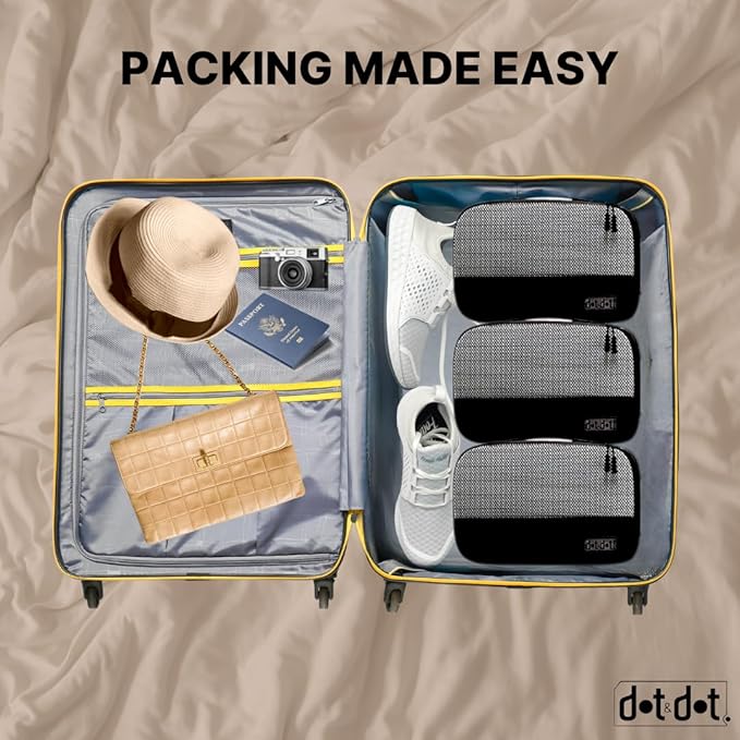 Medium Packing Cubes for Suitcases - 5 Pcs set of Packing Cubes for Travel Carry on Suitcase Organizer Bags - Travel Cubes Organizer Bags for Luggage