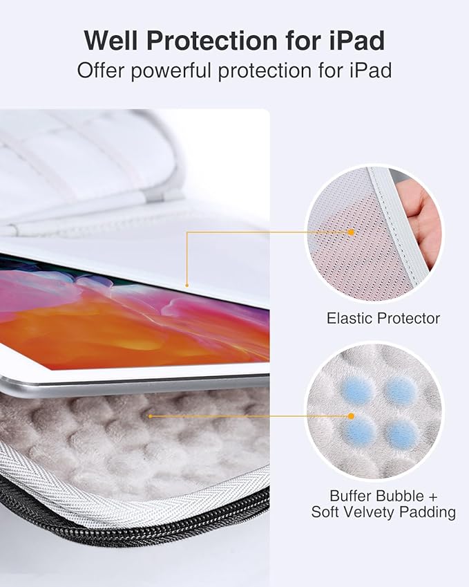 Luxtude Electronic Organizer Travel Case Large, Hard Case for Electronics, EVA Tech Organizers, Travel Cable Bag with Shoulder Strap, Charger Organizers Carrying Cases for iPad(Up to 11’’)