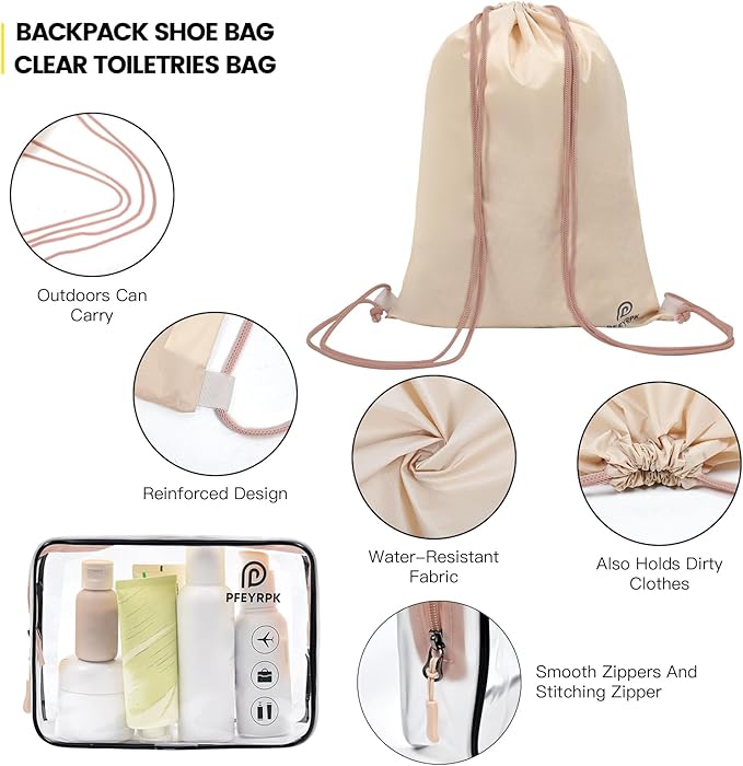 Lightweight Compression Packing Cubes for Suitcases, Compressible Expandable Travel Packing Organizer with Clear Toiletries and Backpack Bag, Travel Essentials for Carry on Luggage 7 Set