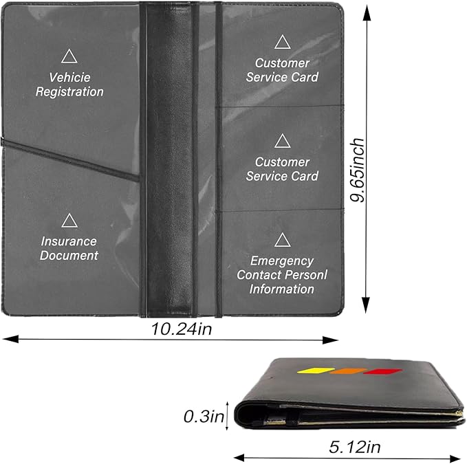 Leather Car Registration and Insurance Cards Holder, Vehicle Glove Box Car Organizer Documents License Compatible with Toyota 4Runner Tacoma Tundra Auto Interior Accessories