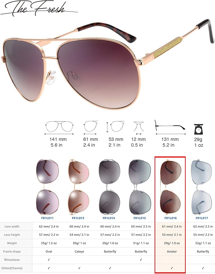 The Fresh Classic Crystal Elegant Women Beauty Design Sunglasses Gift Box
