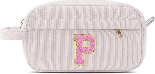 Pocmimut Graduation Gifts for Girls,Personalized Preppy Makeup Bag Cosmetic Bag Toiletry Bag Gifts for Teen Girls Gifts Trendy Stuff,P