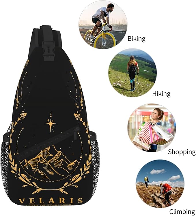 Velaris City Of Starlight Crossbody Bag Trendy Sling Bag Bakpack Casual Chest Bags Daypack For Hiking Walking Travel Running(7)
