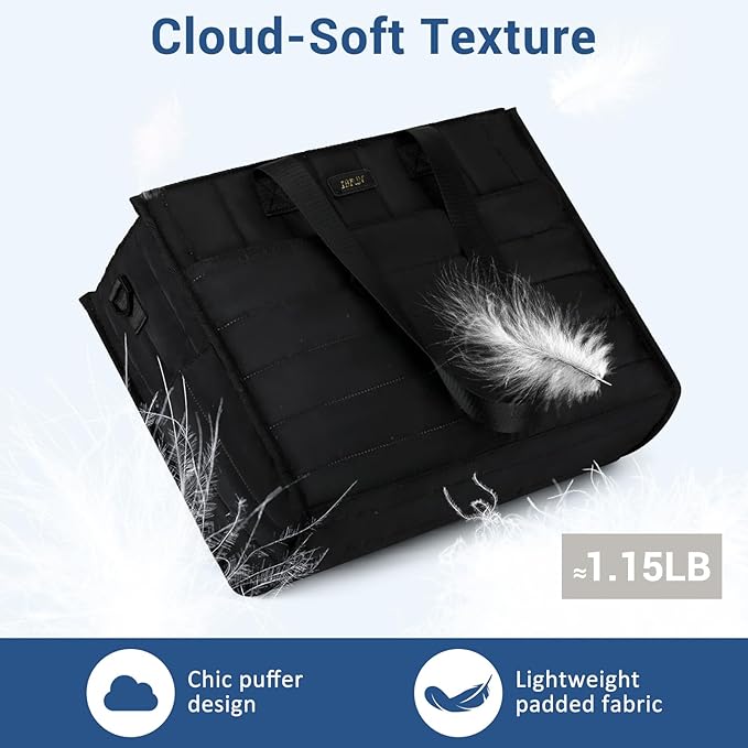 IBFUN Utility Tote Bag with 14/24 Pockets Zip Top Teacher Tote Bag for Teacher/Work Women