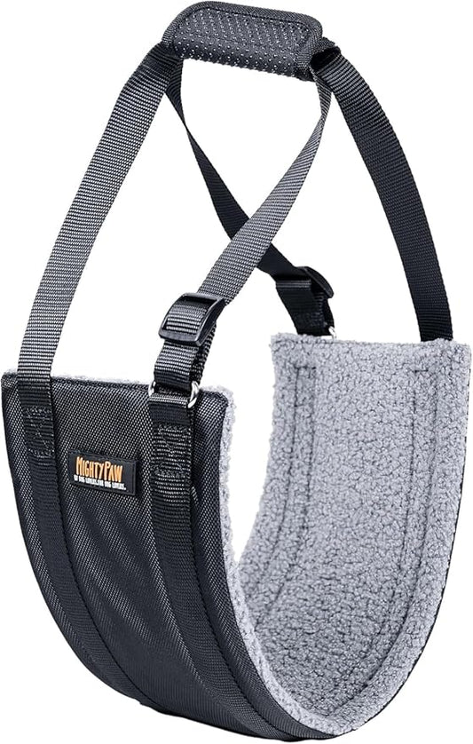 Mighty Paw Dog Lift Harness - 60-100 lbs Dog Hip and Hind Leg Support Sling - Comfortable Assistance for Elderly or Injured Pets with Hip and ACL Brace - Back Support Harness Carrying Sling - Large