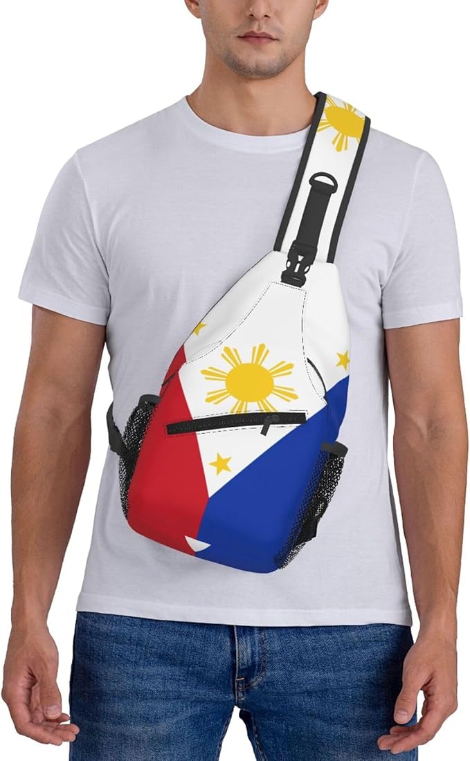 GJXFLSY Philippines Flag Sling Backpack Crossbody Bag Casual Chest Bags Travel Hiking Daypack Shoulder Bag for Women Men