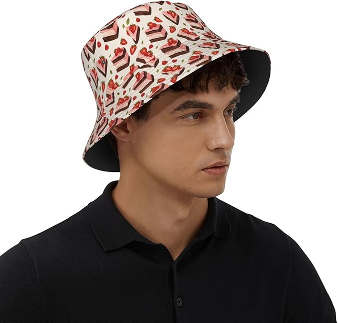Unicorn and Pink Flower Fisherman Hat Summer Foldable UV Protection Sun Hat
