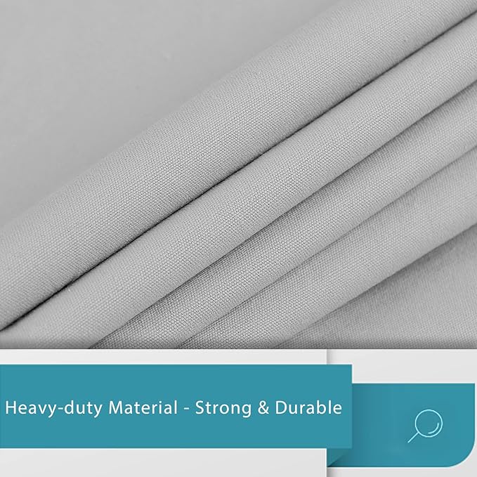 LOLOMLO Extra Large Canvas Laundry Bags with Handles & Drawstring Closure, Heavy Duty Tears Resistant Clothes Storage Travel Bags,25.5"x34",Light Grey