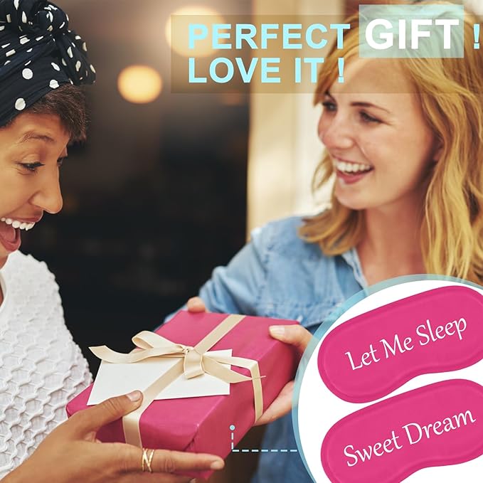 Eurzom 20 Pieces Funny Eye Sleeping Mask Bulk with Adjustable Strap Blackout Eye Sleep Mask for Night Blindfold Cover for Women Men(Rose Red)