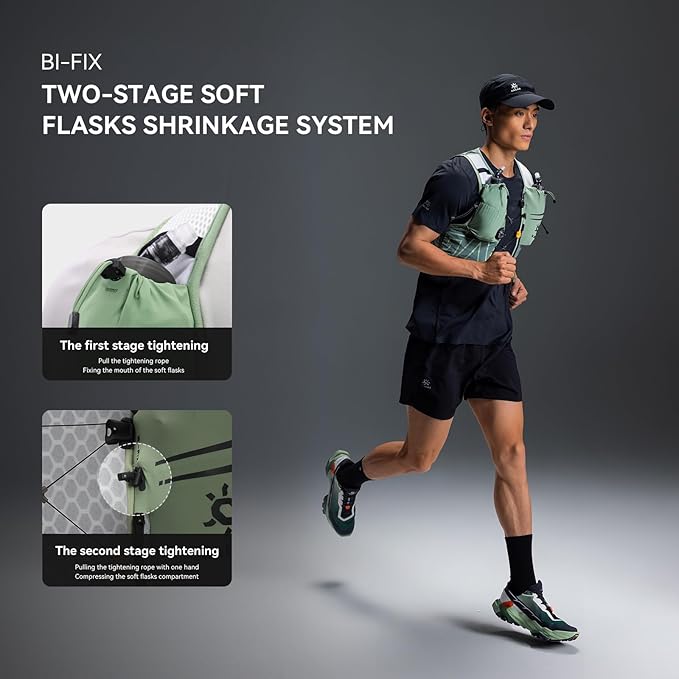 KAILAS FUGA AIR 8 Ⅳ Running Hydration Vest Hydration Pack Lightweight with Two TPU Water Bladders for Women Men Trail Cycling Hiking