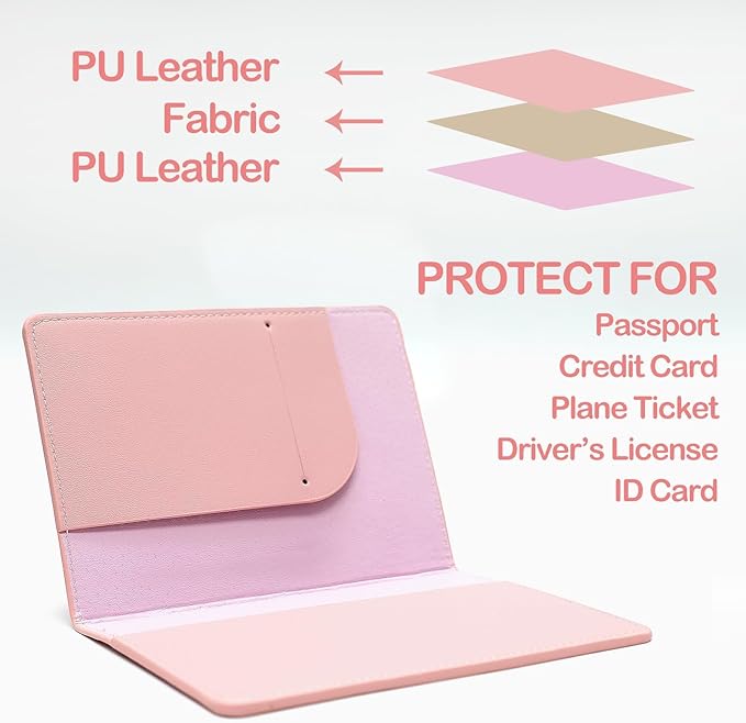 Sizobi Leather Passport Holder Covers Case, Passport Holder for Travel Women, International Travel Must Haves Travel Accessories for Women Men, Cruise Ship Essentials, Passport Book Travel Gifts