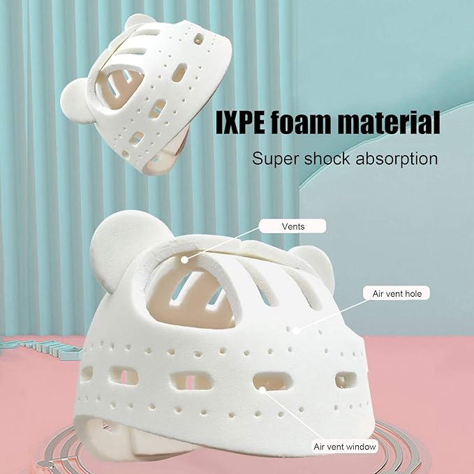 Baby Infant Helmet Toddler Headguard Head Protective Cushion Cute Children Adjustable Helmet Hat Harnesses Cap Kid Child Crawl Walk Playing (Beige)