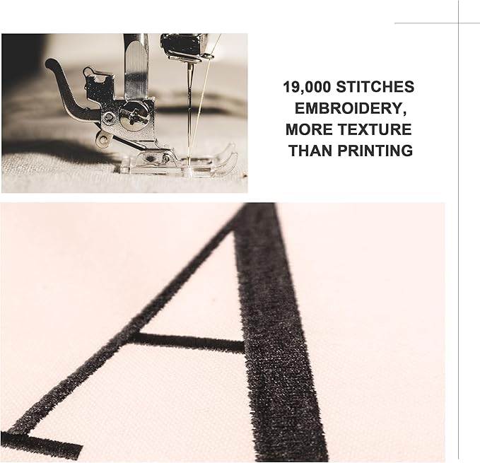 BeeGreen Embroidery Monogram Initial Tote Bag for Women Teacher Mom Friend Personalized Gift for Birthday Beach Work Wedding