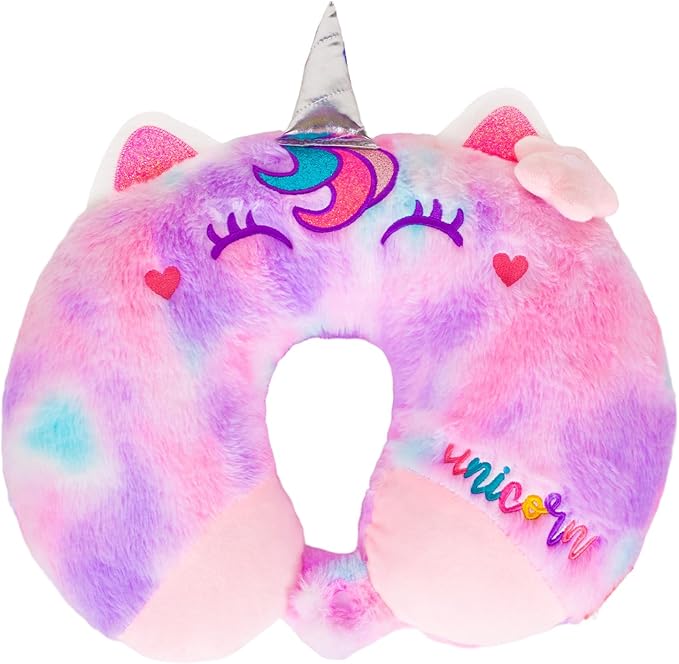 Travel Neck Pillow for Kids Adult Cute Soft Plush Memory Foam Airplane Neck Pillow for Traveling Animal Flight Pillow Head Rest Neck Support for Cars Long Flights