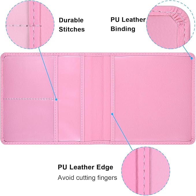 Wisdompro Small Car Registration and Insurance Documents Holder - Premium PU Leather Vehicle Glove Box Paperwork Wallet Case Organizer for ID, Driver's License, Key Contact Information Cards