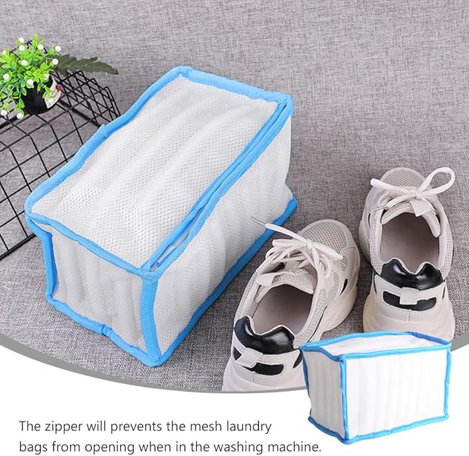Mesh Shoes Wash Bag Thickened Sandwich Mesh Laundry Bag for Washing Machine with Anti-Deformation Design