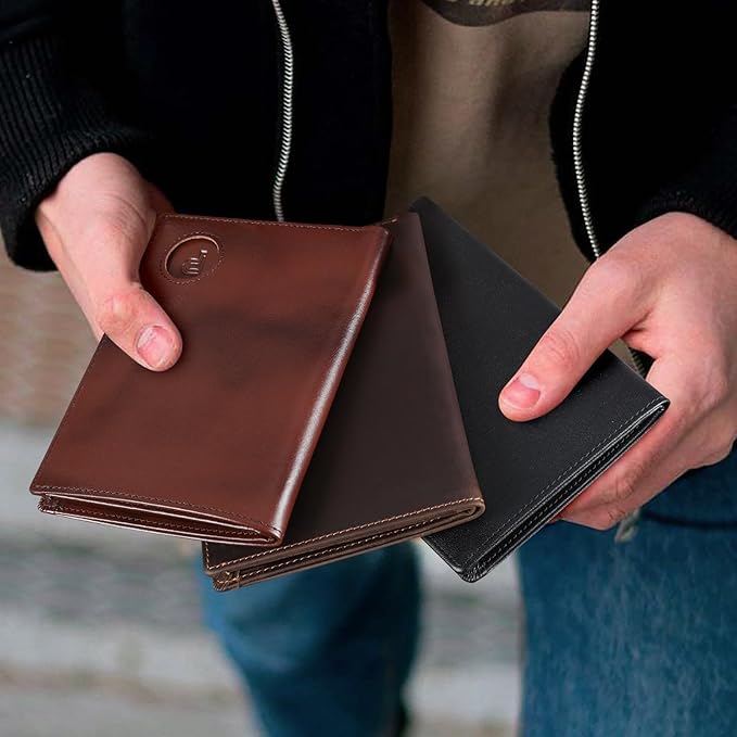 Polare Luxury RFID Blocking Leather Passport Holder Travel Wallet For Men and Women (Coffee with AirTag Slot)