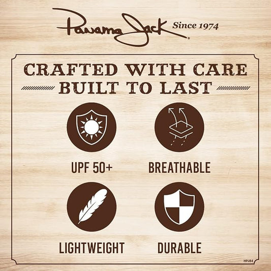 Matte Toyo Ribbon Safari Sun Hat - 2 1/2" Brim, UPF (SPF) 50+ UVA/UVB Sun Protection