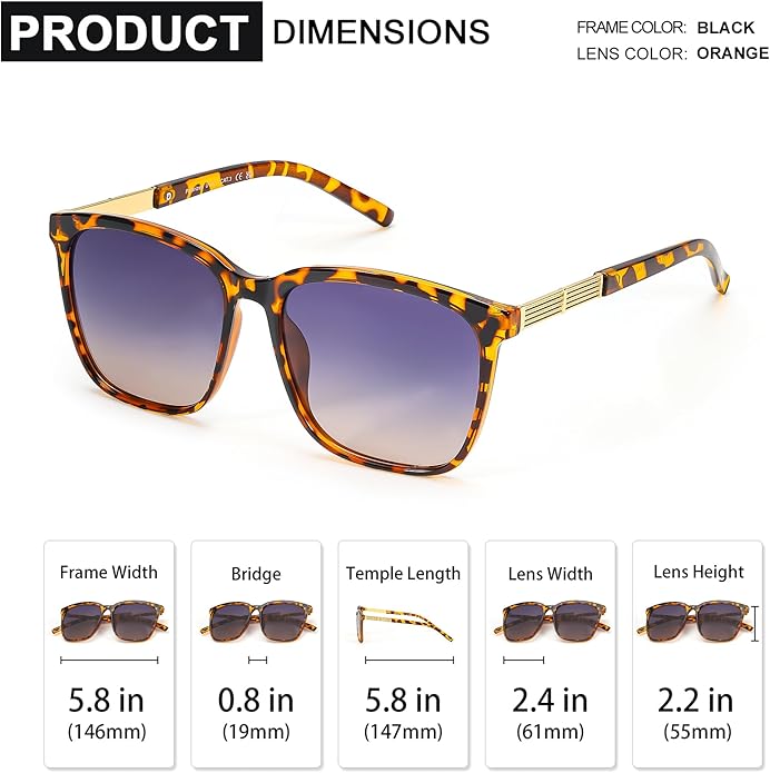 SIPHEW Oversized Square Sunglasses for Women|Lightweight Fashion Sunglasses 100% UV400 Protection|Trendy Mirrored Shade