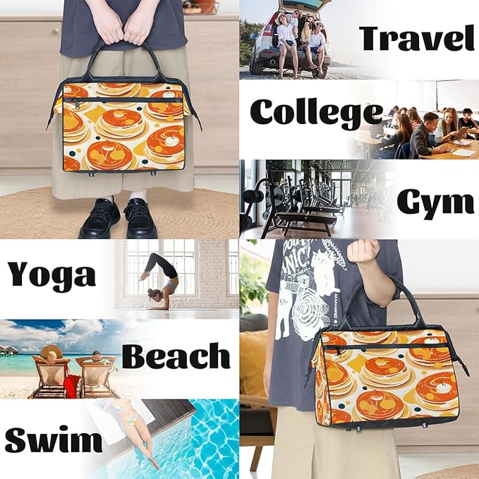 Travel Duffel Bag Cake Pattern Waterproof Sports Duffel Bags Lightweight Large Capacity Weekender Carry On Gym Bag for Women Men