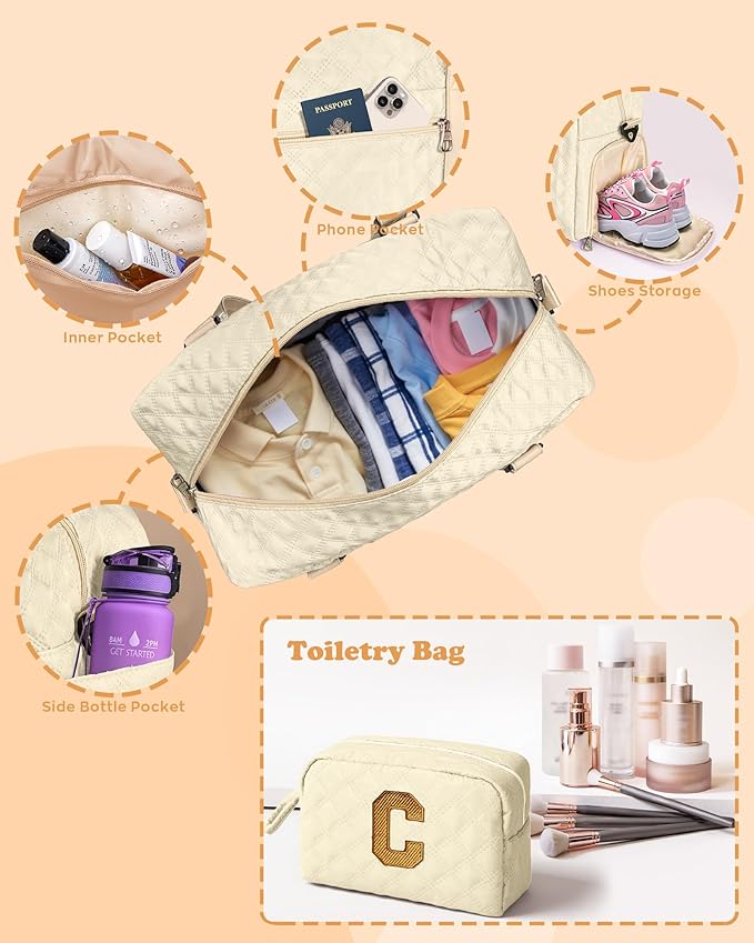 Elilier Gifts for Women Girls Kids: Christmas gifts Duffel Overnight bags, Dance Cheer bag Sports for Girl, Gymnastics Bags, Birthday Gifts for Women Girls Kids Teens Mom Teacher