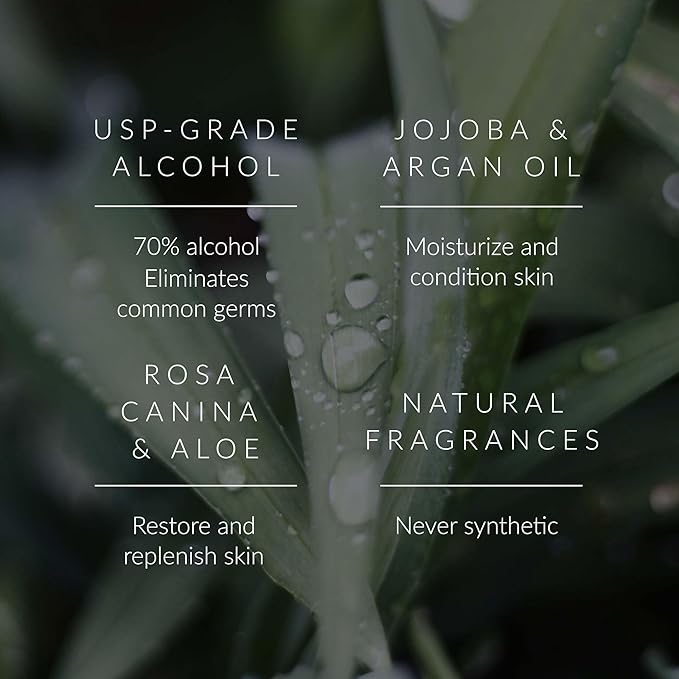 Noshinku - Refillable Hand Sanitizer Limon 3-Pack, Travel Size Spray with Hydrating Botanical Oils, Natural Ingredients, All Natural Fragrances, Sugarcane Derived Alcohol, No Parabens, No Dyes