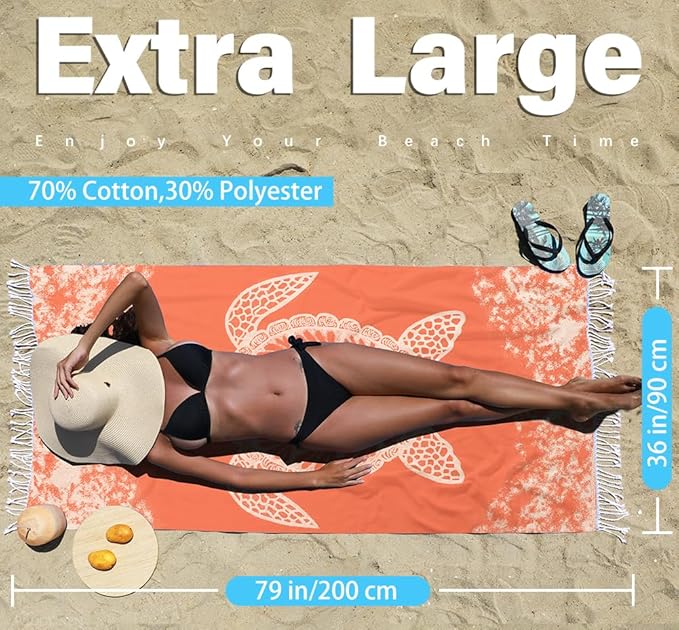 Thin Turkish Beach Towel Lightweight Quick Dry Absorbent Cotton Bathroom Bath Pool Swim Towels Extra Large Oversized Sand Free Beach Accessories Essentials Cloud Gifts for Adult