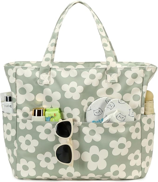 Bluboon Waterproof Beach Tote Pool Bags for Women Ladies Extra Large Carry On Bag With Wet Compartment for Weekender Travel