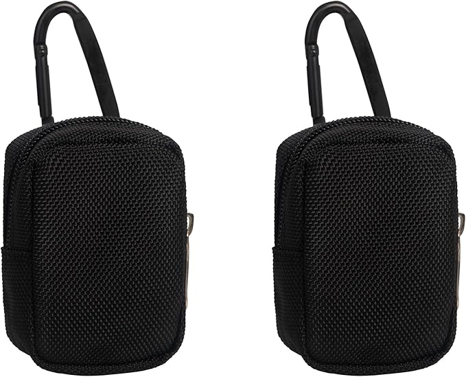 2 PCS Mini Pouch with Carabiner Clip,Coin Purse,Tiny Zipper Storage Pocket Bag,Small Makeup Electronics Accessories Organizer Case for AirPods,Cord,Charger,Cable,Keychain,Lipstick,Earphone,Wallet