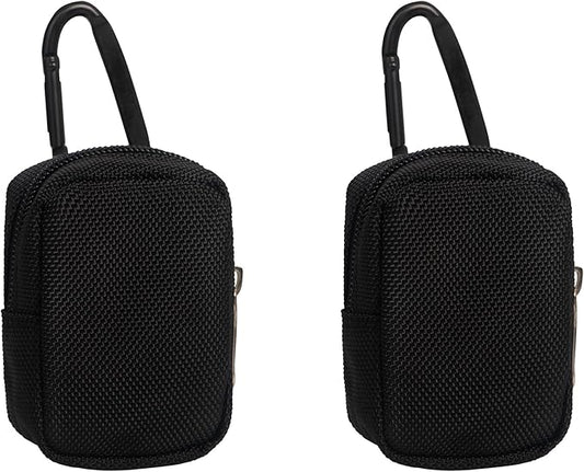 2 PCS Mini Pouch with Carabiner Clip,Coin Purse,Tiny Zipper Storage Pocket Bag,Small Makeup Electronics Accessories Organizer Case for AirPods,Cord,Charger,Cable,Keychain,Lipstick,Earphone,Wallet